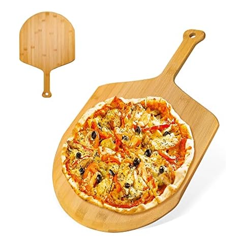 WeeGoo 12 Inch Bamboo Pizza Peel and Board Cover