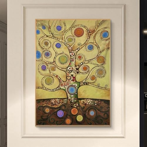 Impression sur toile Gustav Klimt Arbre de Vie affiche d'art célèbre 80x110cm