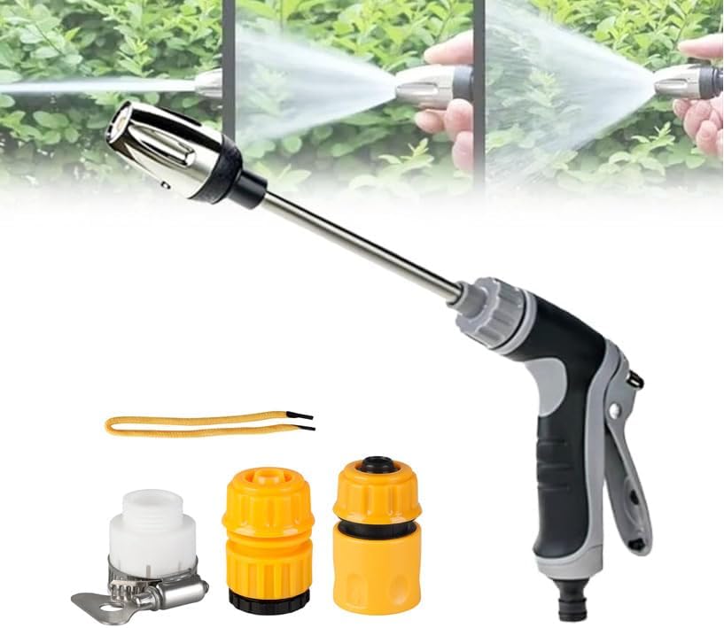 waterblitz pressure washer, high pressure power washer, water blitz hose nozzle, upgraded jet nozzle for garden hose, 360° rotating for three spray modes (1pcs)