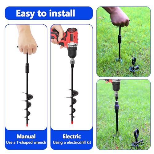 Heavy Duty Dog Tie Out Cable and Stake,16FT Rust Proof Dog Leads Tether for Yard with Swivel Hook,360°Swivel Spiral Dog Stake&Chain Up to 200 lbs,Removable Ground Anchor for Outdoor Beach Camping - Image 4