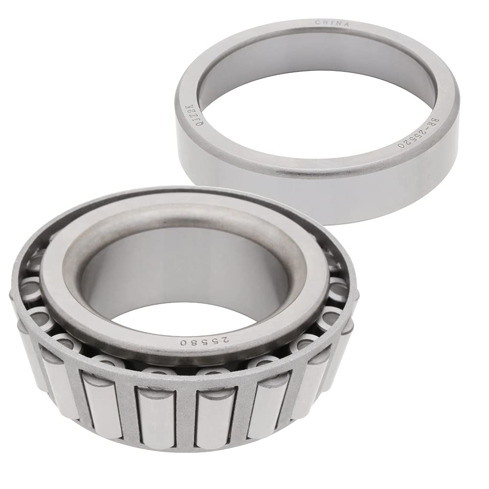 [1-Set] 8000 lbs Trailer Axle Bearing Kit, Outer Bearing 02475/02420 (1.25'' ID), Inner Bearing 25580/25520 (1.75'' ID) with Grease Seal 10-36 and 10-10 for 8000# Axles.