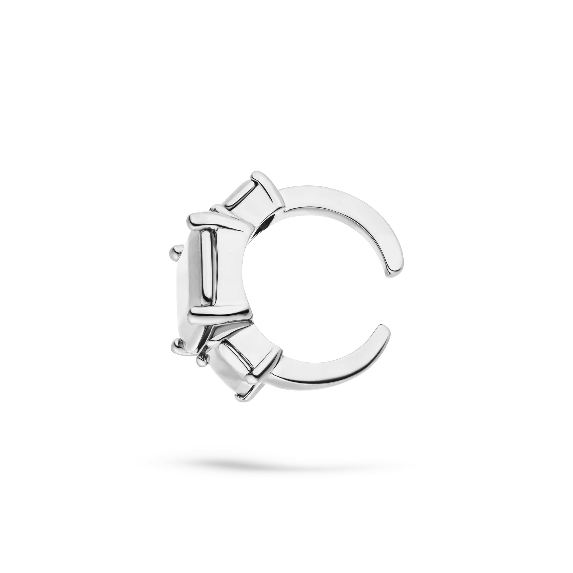 LIEBESKIND BERLIN Damen Schmuck im Diamond Design - Earcuff mit Steel Diamond in Silber - alltagstauglich & besonders - Geschenkidee