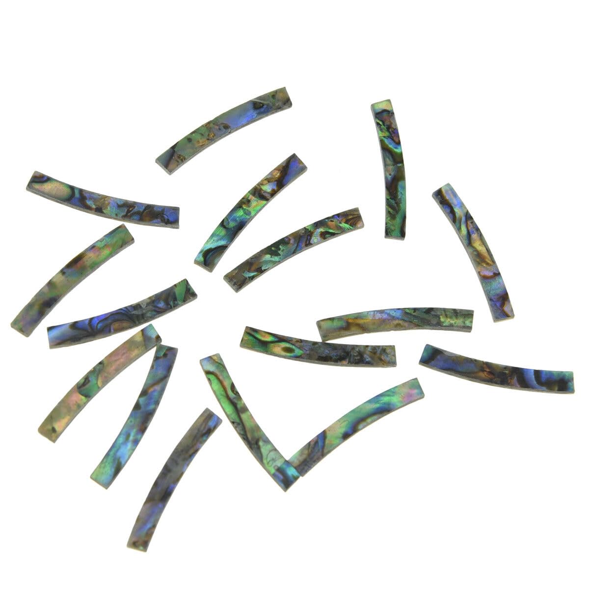 MINHTOANBV Part for Guitar Part for Guitar Rosette Paua Abalone Shell Curved Sound Hole Inlay Strips 110x3mm