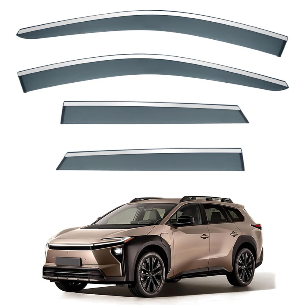 QOEMRHELT 4pc Set In-Channel Wind Deflectors, for Toyota bZ4X Touring 2025 2026 Window Visors Rain Guards Vent Visors Rain & Sun Protection,Car Accessories