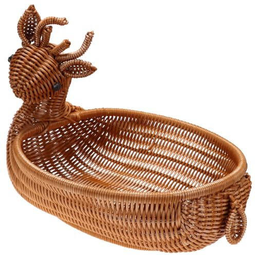 TOYANDONA Cesta de Fermentación Tejida a Mano para Hornear Pan Cesta de Ratán Antiadherente Tamaño 31x22.5x9.5 Cm Práctica para Uso Doméstico y Profesional