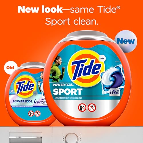 image for Tide Power PODS Laundry Detergent Soap Pacs with Febreze Sport, 63 Cou
