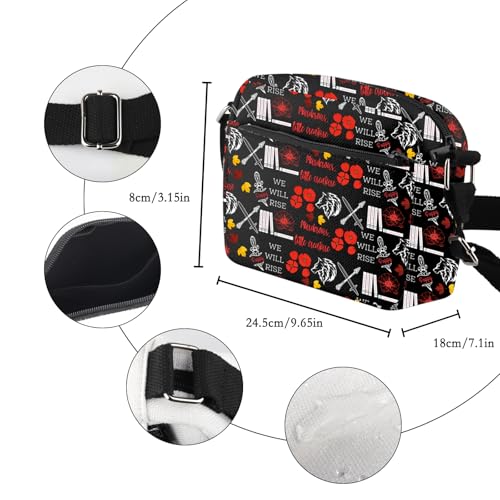 VAMSII F Horizontal Crossbody Bag F Book Lover Merch3