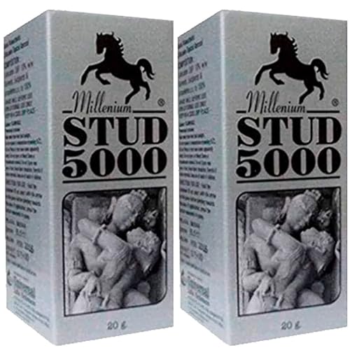 Male Genital Desensitizer Stud 5000 Delay Spray for Men to Last Longer, 20 g (Pack of 2)