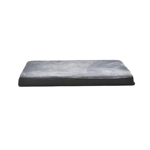 Amazon Basics Colchón para perro, de gel y goma, con cubierta extraíble, Gris, 104 x 74 x 10 cm (L x W x H)
