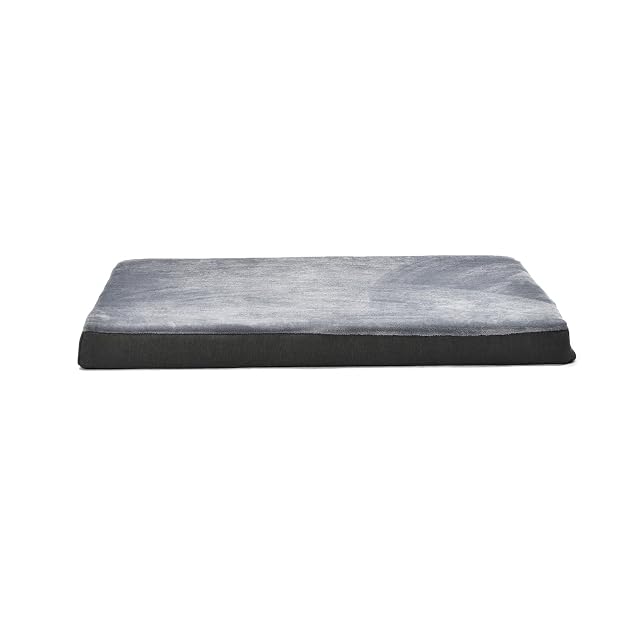 Amazon Basics Colchón para perro, de gel y goma, con cubierta extraíble, Gris, 104 x 74 x 10 cm (L x W x H)