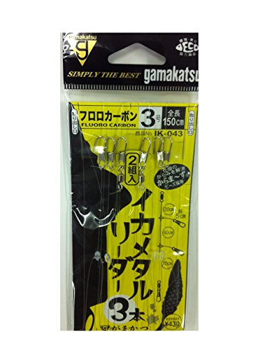 Gamakatsu IK043 3-0 Squid Metal Leader, 3 Pieces