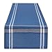 DII 100% Cotton, Machine Washable, Everyday French Stripe Kitchen Table Runner For Dinner Parties, Events, Decor 14x72" - Blue Chambray