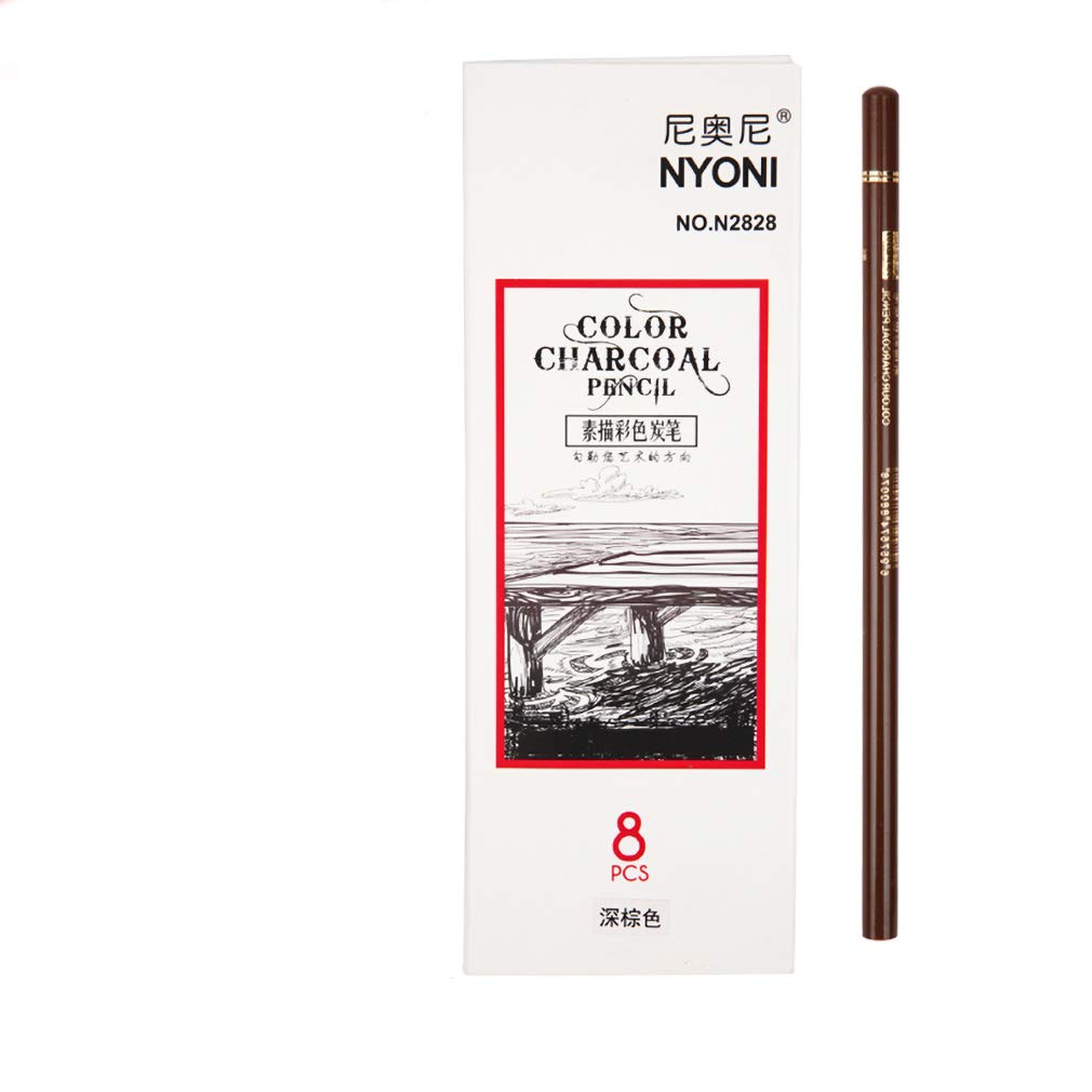 dark brown charcoal pen sketch painting sketch 8 charcoal pens, high gloss charcoal pen