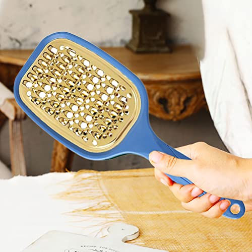 Rallador multifuncional de acero inoxidable con mango ergonómico azul miniatura 3