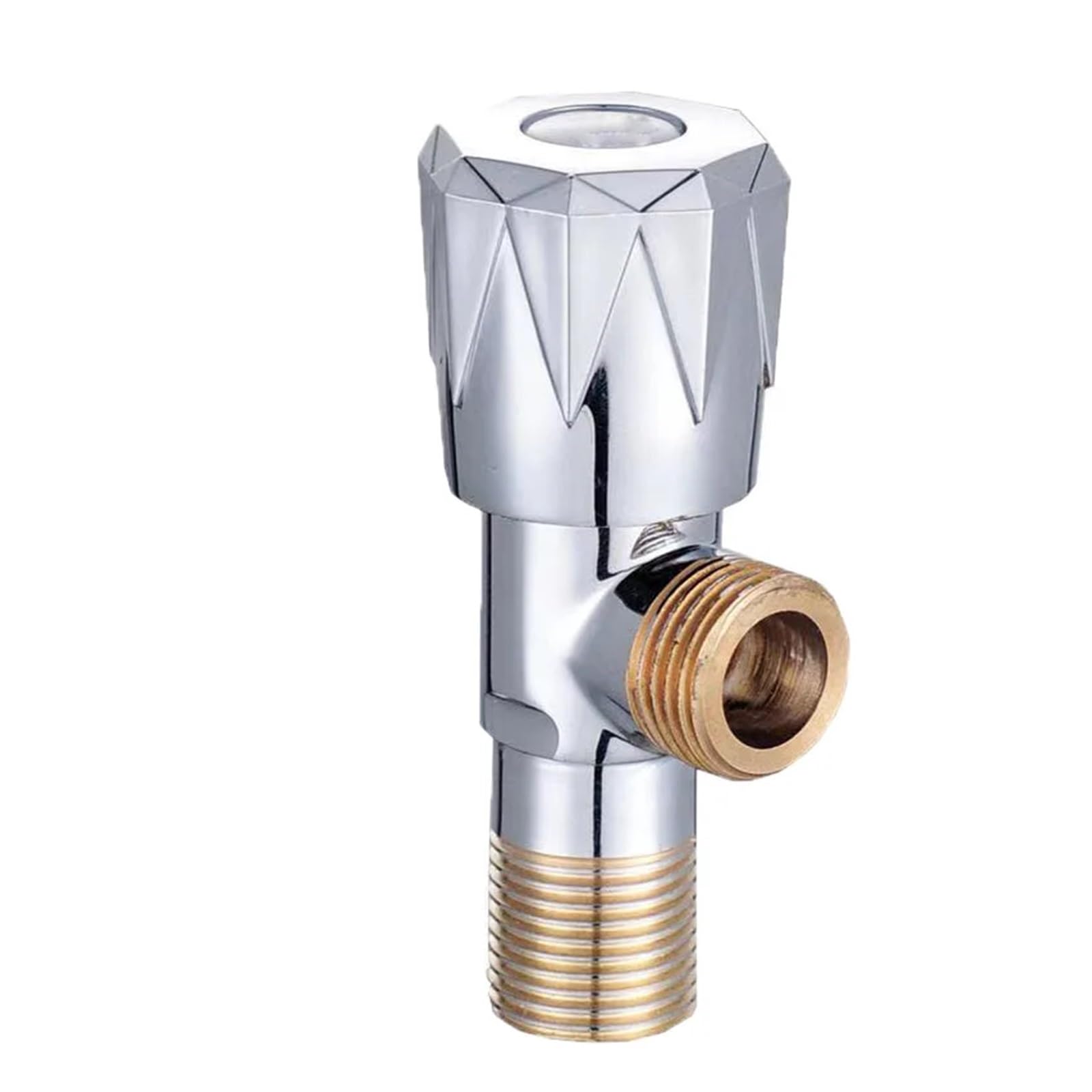 tap Angle Valve, Copper Angle Stop Valve Hot and Cold Water Faucet for Bathroom Kitchen Toilet Sink(C)(D)