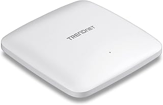 TRENDnet AX1800 Dual Band WiFi 6 PoE+ Access Point, 1201Mbps WiFi AX + 576Mbps WiFi N, MU-MIMO, OFDMA,1024 QAM, WDS, Client Bridge, WDS Bridge, AP, WDS Station, White, TEW-921DAP