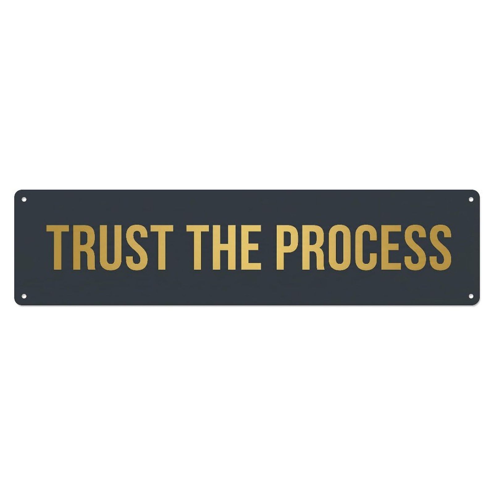 Fyrn Style Trust The Process Growth Positive Metal Tin Sign