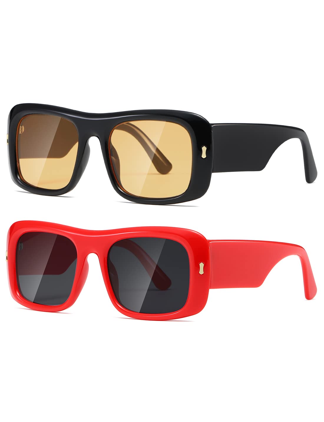 kimorn Sunglasses for Women Men Trendy Retro Fashion Sun Glasses 90’s Vintage Y2K Oversize Square Frame Shades K1337