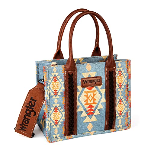 Image of Wrangler Purse Western Aztec Tote Bag Women Top Handle Handbags with Detachable Strap | Western
