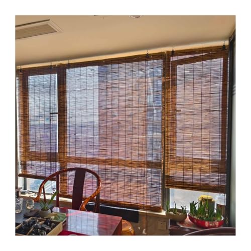 Tenda a rullo vintage in bambù, 46 x 48 cm