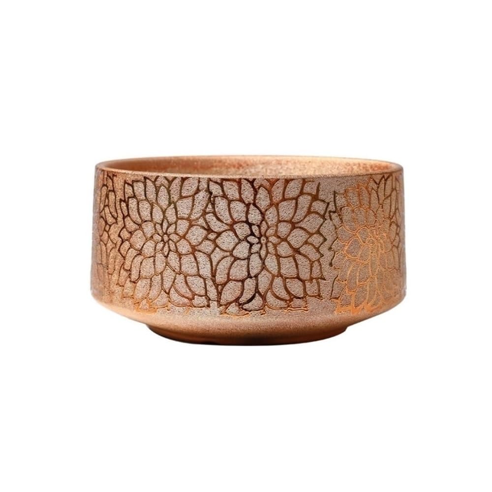 Xbgfdysd Coppercolor Gold Plants Planter, Round Ceramic Plant Pot Indoor Outdoor Flowerpot Wedding Ornament(,Small)