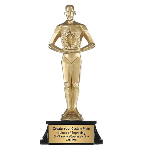 Decade Awards Personalized Male Achievement Trophy - Engraved Golden Achievement Award - Celebrate Success in All Endeavors - Customize Now (8 Inch)