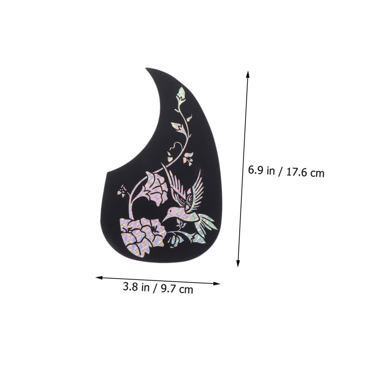 BESPORTBLE 2Pcs Acoustic Guitar Pickguard Scratch Hummingbird and Water Drop Design Lightweight Durable Electric Guitar Protection Easy to Install