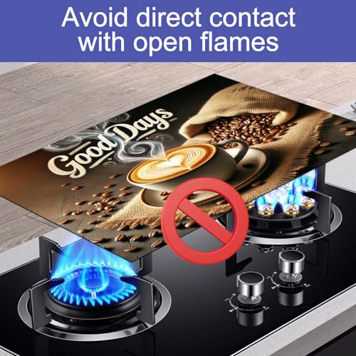 Image of HOMETITUTE Good Days Stove Top Cover 28x20 Diatomite Coffee Bar Mat | Electric stove decoration