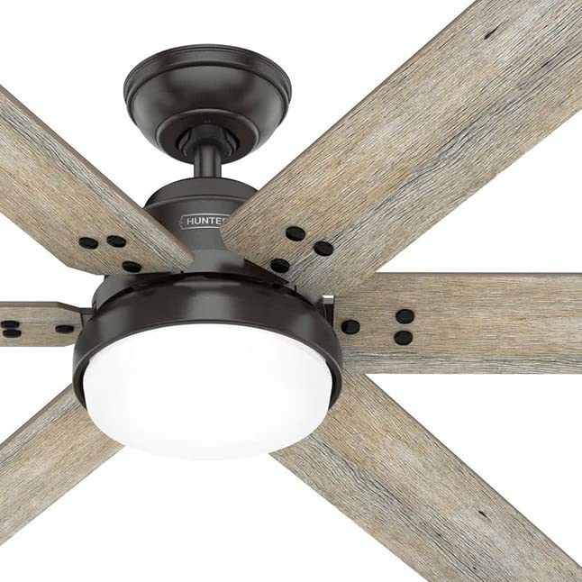 Image of Hunter Fan 60 Inch Casual Noble Bronze Finish Indoor Ceiling Fan With LED Light Kit and Remote Control (Renewed)