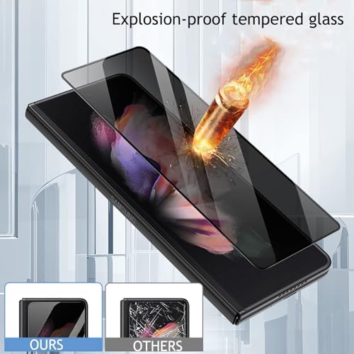 Image of Premium Grade Privacy Tempered Glass Screen Protector Guard Compatible for Samsung Z Fold 4 5G (7.6 Inch, Pack of 1) Full Edge to Edge Coverage Anti-Spy /Anti-Peeping 9H Hardness