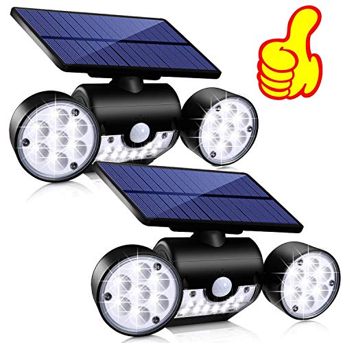 Topmante Solar Motion Sensor Lights Outdoor Lighting, 30 LED IP65 Waterproof 360° Adjustable