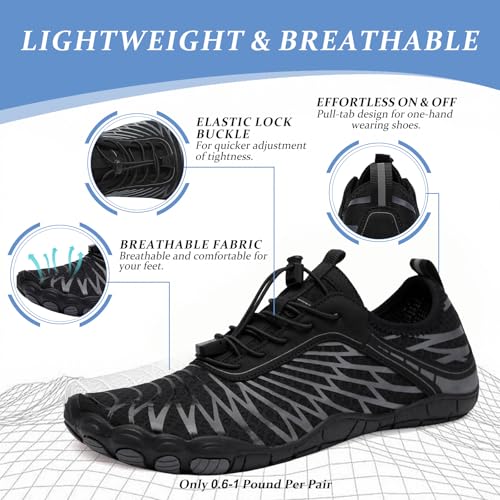 Image of Barefoot Shoes for Women & Men, Grounded Walking Hiking Barefoot Shoes, Wide Toe Box Non-Slip Water Athletic Footwear, Comfortable Vitality Barefoot Footwear, Trail Running Sneakers Unisex
