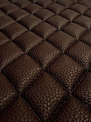 Vinyl Quilted Foam Fabric with 3/8" Foam Backing Upholstery / 52" Wide/Sold by The Yard/FABRIC EMPIRE (Chocolate, Diamond 2" x 3")
