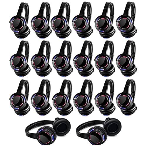 AYVVPII Factory Sell Silent Disco led Headphone Complete System (20 led Headphone + 3 Transmitter)