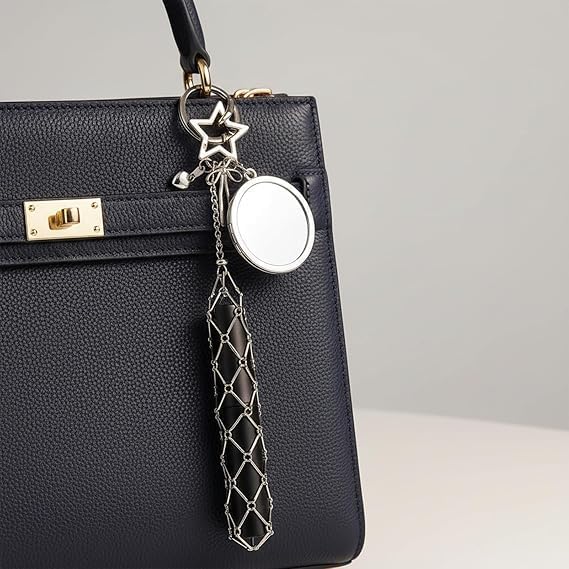 Image of Mini Backpack Keychain for Women & Girls | Cute PU Leather Purse Charm Keyring with Wrist Strap & Metal Hook | Fashion Bag for Handbags, Backpacks, Car Keys & Accessories