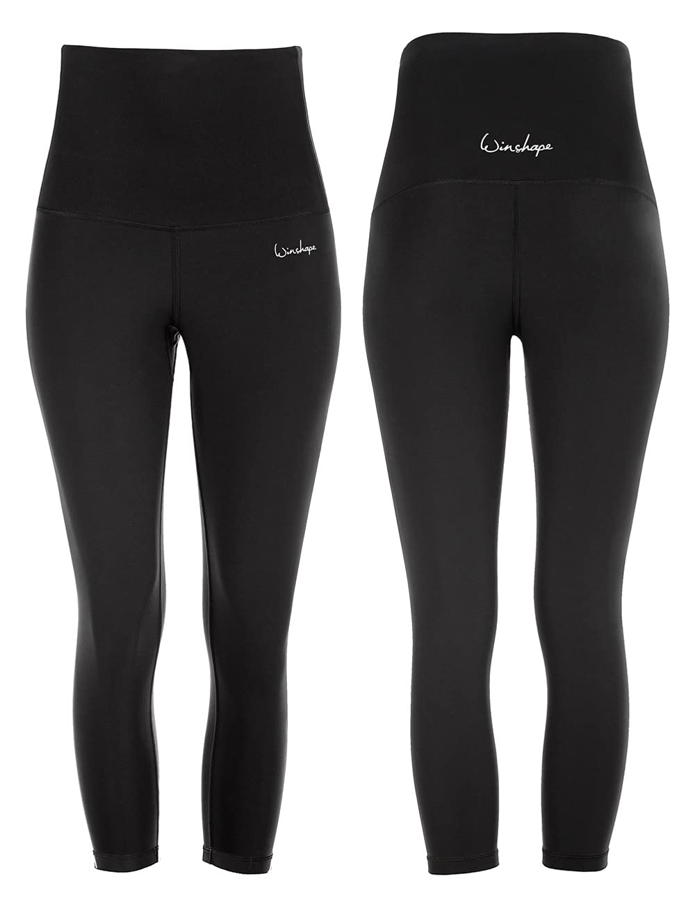 WINSHAPE - Functional Power Shape 7/8-tights „High Waist“ Hwl302, Schwarz, Slim Style, Leggings Donna