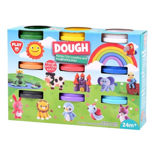 Play Lot d'argile 9 couleurs, 9 x 56 g
