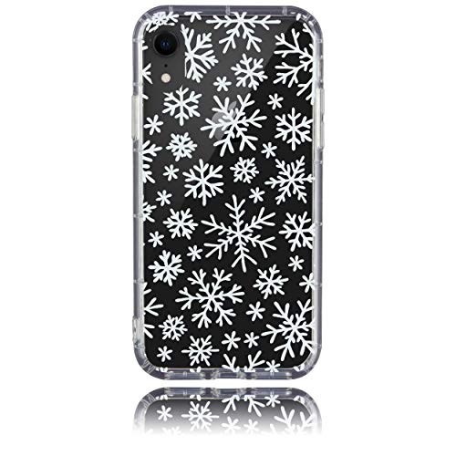 BRILA Case for iPhone XR, Crystal Clear Christmas Snowflake Pattern Design, Soft TPU Shockproof Case Compatible with iPhone XR 6.1" Cover