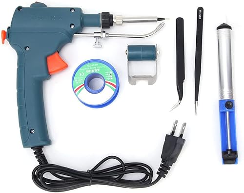 Miniatura 6 de Smartsaker Saker Soldering Gun Kit, 80W Hand Held Internal Heating Soldering Iron Automatically Send Tin Gun (US Plug 110V)