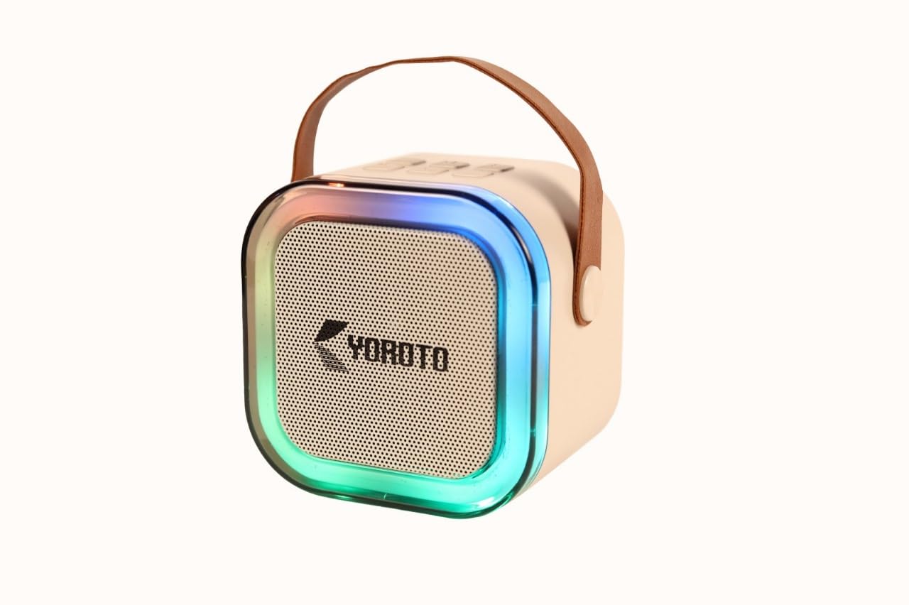 Yoroto Karaoke King 15W Wireless Mic Speaker with RGB Lights, 8