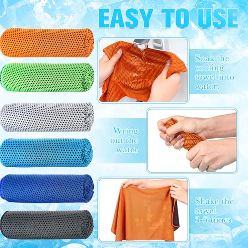 Image of Maitys 600 Pcs Cooling Towel Bulk for Neck and Face, Fresh Colors