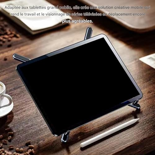 Socle pour tablette de bureau et support magnétique en aluminium
