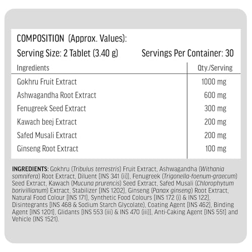 Image of hk vitals Testo Bold (60 Tablets) | Testosterone Booster for Men | For Energy, Stamina, & Strength