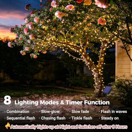bitjam Solar Lichterkette Outdoor, 6M 60 LED Lichterkette Außen, Warmweiß – Ansicht 3