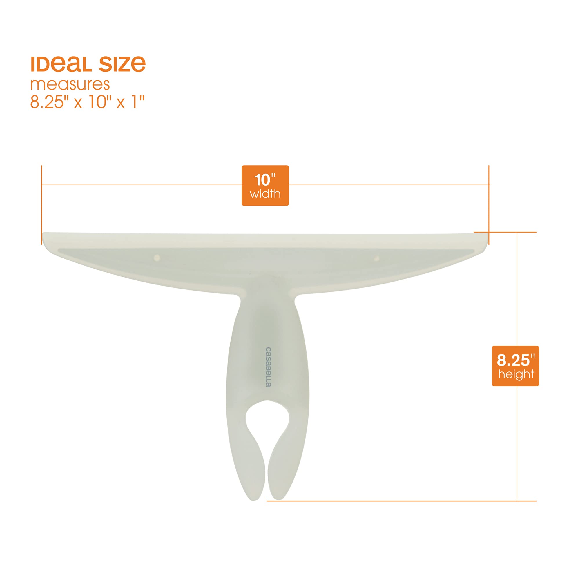 Casabella 44037 Rasqueta de Silicona Clip On, Blanco