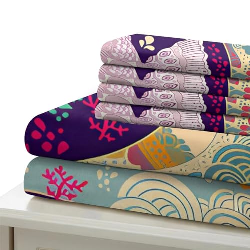 Housse de couette microfibre King imprimé poisson tête-de-boule - 7