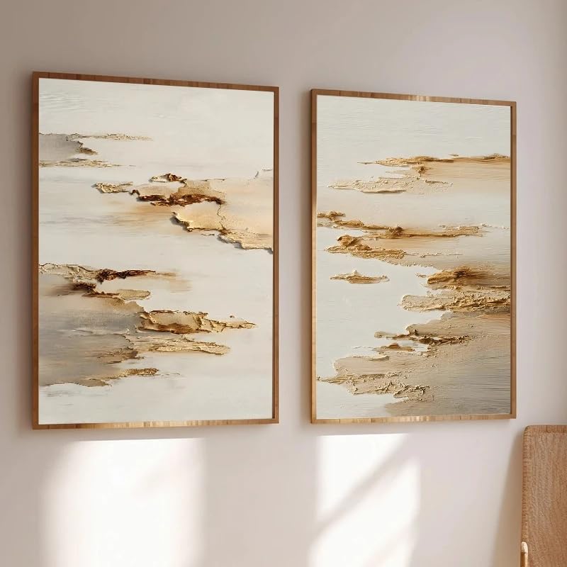 Impression sur toile tableau abstrait paysage affiche murale 2 pièces