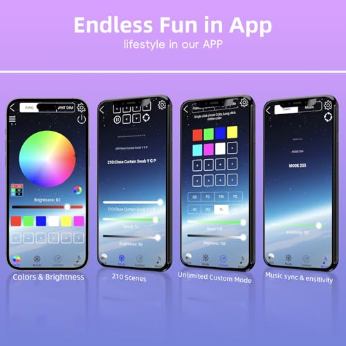 Image of 3D Big Cloud LED Light Kit with Music Sync by Remote & APP Control RGB Multicolor Changing Strip Lights, DIY-Free Cool Decor for Bedroom, Living Room, Kids & Adults. (One Set)