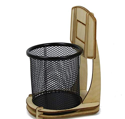 GGPJ Pen Holder Creative Basketball Stand Desk Stationery Organizer Wooden Pen Holder Container for Office Accessories House Supplies