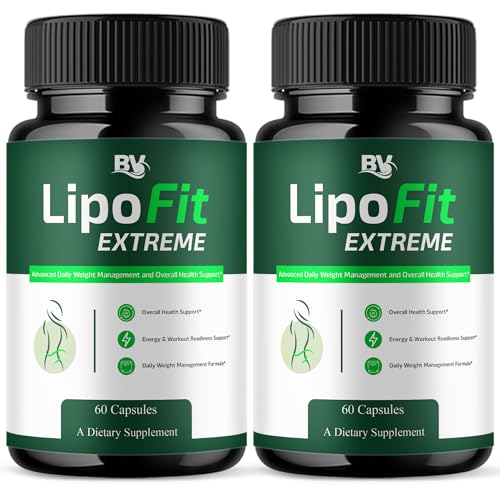 BLUE VIBE Lipofit Extreme Capsules, Lipo Fit Advanced Strength Overall Health & Wellness Support Supplement, Lipofit Extreme Official Premium All Natural Health Support (2 Pack - 120 Capsules)